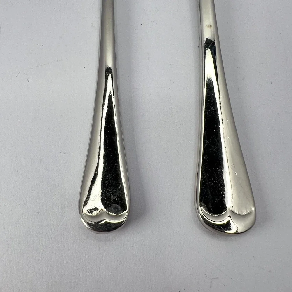 Godinger Jam Spoon and Butter Knife‎ Set Small Heart Handle Polished Silverplate